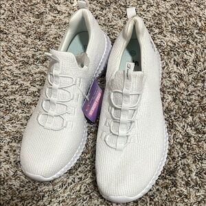 Skechers Women's White Knit Sneakers